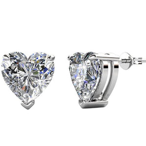 Round Cut Cubic Zirconia in 925 Sterling Silver Earrings