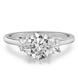 Stunning 0.50-1.50 CT Round Moissanite Engagement Ring With Cluster Design 4