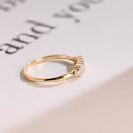 Stunning 0.2 TCW Round & Baguette Moissanite Stones Half Eternity Wedding Bands 7