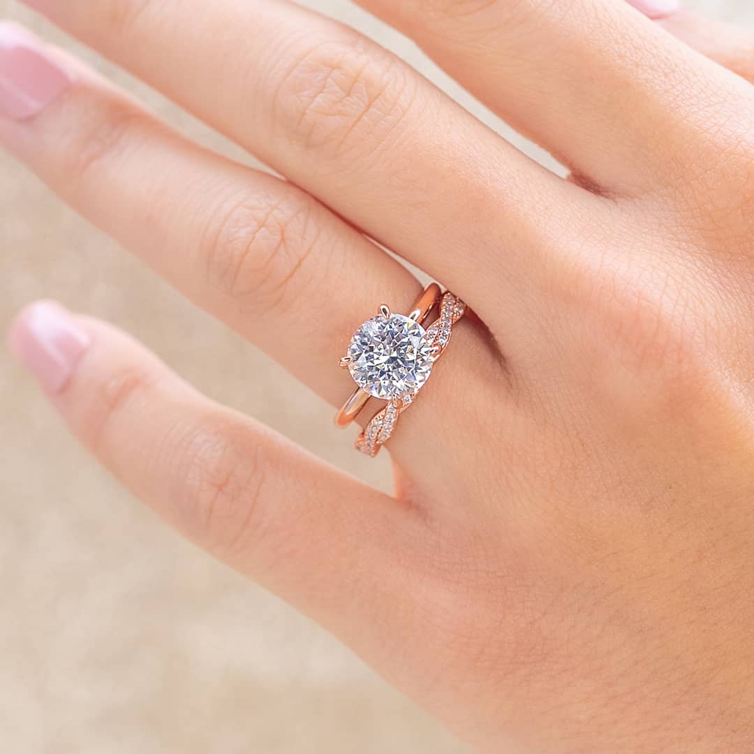 Stunning 3.0 CT Round Moissanite Engagement Ring with Hidden Halo Design 7