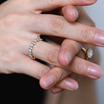 Stunning 0.3 TCW Round Moissanite Stones Half Eternity Wedding Band 2