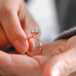 Stunning 0.5 - 1.5 CT Round Moissanite Engagement Ring with Twisted Pave Design 6