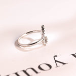 Stunning 0.2 TCW Round Moissanite Stones Heart Shaped Wedding Bands 5