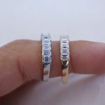 Stunning 0.60 CT Emerald Moissanite Stones Full Eternity Wedding Band 6