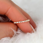 Stunning 0.38 TCW Round Moissanite Stones Half Eternity Wedding Bands 11