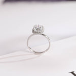 Stunning 1.0 - 2.0 CT Elongated Cushion Moissanite Engagement Ring With Halo Design 7