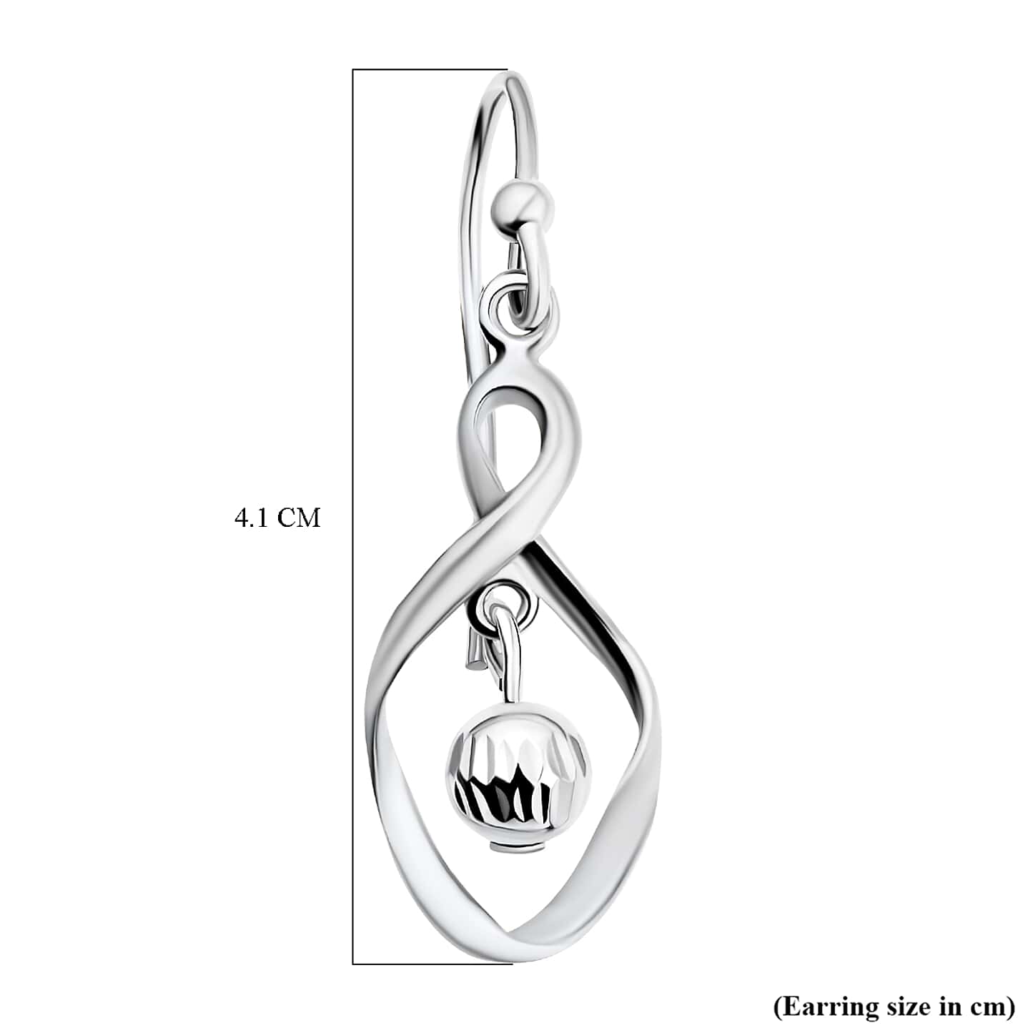 Round Cut Cubic Zirconia in 925 Sterling Silver Earrings 5