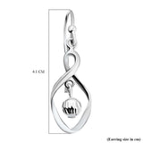 Round Cut Cubic Zirconia in 925 Sterling Silver Earrings 5