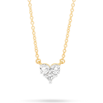 0.30 CT Princess & Round Moissanite Diamond Cluster Pendant Necklace in Solid Gold 3