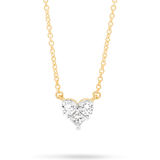 0.30 CT Princess & Round Moissanite Diamond Cluster Pendant Necklace in Solid Gold 3