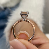 Stunning 3.0 CT Emerald Moissanite Engagement Ring with Solitaire Design 2