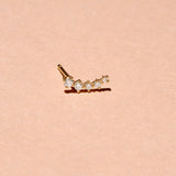1.0 TCW Round Shape Moissanite Studs Earring in Gold 1