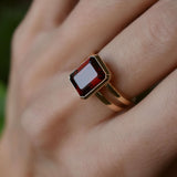 4.00 CT Emerald Garnet Lab Made Diamond-January Birthstone Engagement Ring 7