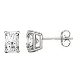 Classic 0.50 TCW Radiant Cut Moissanite Stud Earrings in Gold 1