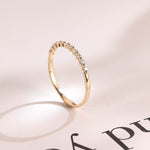 Stunning 0.2 TCW Round Moissanite Stones Half Eternity Wedding Bands 8