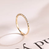 Stunning 0.2 TCW Round Moissanite Stones Half Eternity Wedding Bands 8