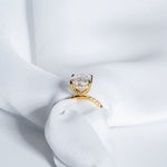Classic 3.0 CT Cushion Moissanite Engagement Ring with Hidden Halo & Pave Design 2
