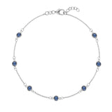 1 TCW Round Sapphire Lab Made Diamond- September Birthstone Bracelet 6