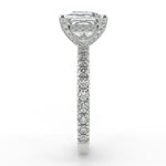 Stunning 1.70 T Princess Moissanite Engagement Ring with Hidden Halo & Pave Design 7