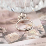 Stunning 3.0 CT Round Moissanite Engagement Ring with Hidden Halo Design 3