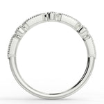 Stunning 0.15 TCW Round Moissanite Stones Milgrain Wedding Bands 6