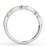 Stunning 0.15 TCW Round Moissanite Stones Milgrain Wedding Bands 6