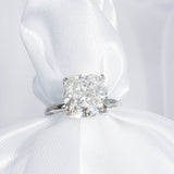 Stunning 4.50 CT Cushion Moissanite Engagement Ring with Solitaire Design 8