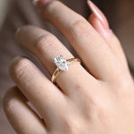 Stunning 1.0 - 2.0 CT Marquise Moissanite Engagement Ring Solitaire Style 4