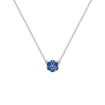 0.21 TCW Round Sapphire Lab Made Diamond- September Birthstone Necklace 5