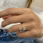 Stunning 0.71 CT Round & Pear Moissanite Stones Lifestyle Wedding Bands 4