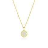 0.20 CT Round Cut Moissanite Diamond Circle Pendant Necklace in Solid Gold 2