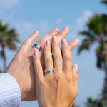 Stunning 1.5 CT Heart Moissanite Engagement Ring with Pave & Halo Design 5