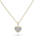 0.30 CT Round Moissanite Diamond Heart Pendant Necklace in Solid Gold 3