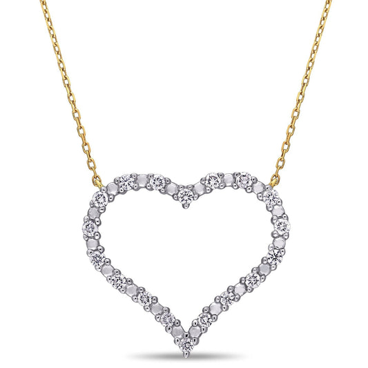 Round Cut Cubic Zirconia in 925 Sterling Silver Necklace 1