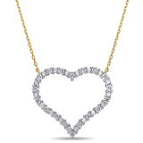 Round Cut Cubic Zirconia in 925 Sterling Silver Necklace 8