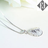 Round Cut Cubic Zirconia in 925 Sterling Silver Necklace 3