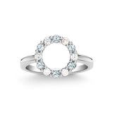 1.44 TCW Round Aquamarine Lab Made Diamond- March Birthstone Engagement Ring 5