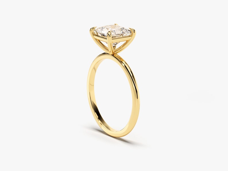 Stunning 1.5 CT Princess Moissanite Engagement Ring with Solitaire Design 2