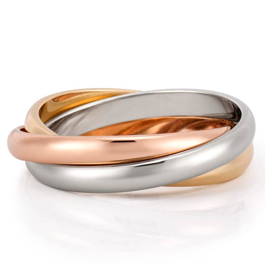 Stunning Triple Shank Metal Wedding Band 1
