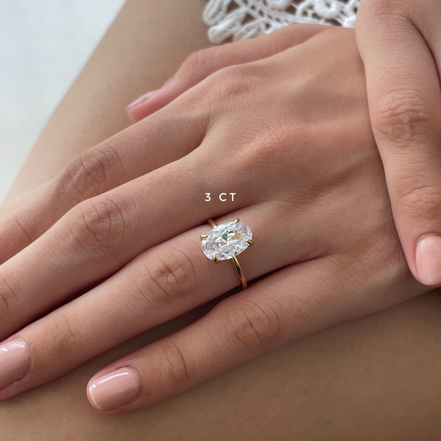 Stunning 1.0 CT Oval Moissanite Engagement Ring with Solitaire Design 15