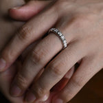 Stunning 0.4 TCW Princess Moissanite Stones Full Eternity Wedding Band 4