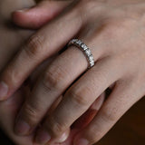 Stunning 0.4 TCW Princess Moissanite Stones Full Eternity Wedding Band 4