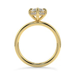 Stunning 1.05 CT Marquise Moissanite Engagement Ring with Hidden Halo Design 3