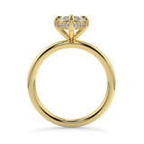 Stunning 1.05 CT Marquise Moissanite Engagement Ring with Hidden Halo Design 3
