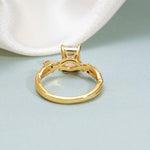 Stunning 1.0 - 2.0 CT Emerald Moissanite Engagement Ring with Twisted Pave Design 5