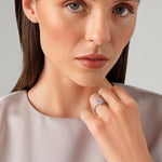 Stunning 1.78 CT Emerald Moissanite Engagement Ring with Pave & Halo Design 4