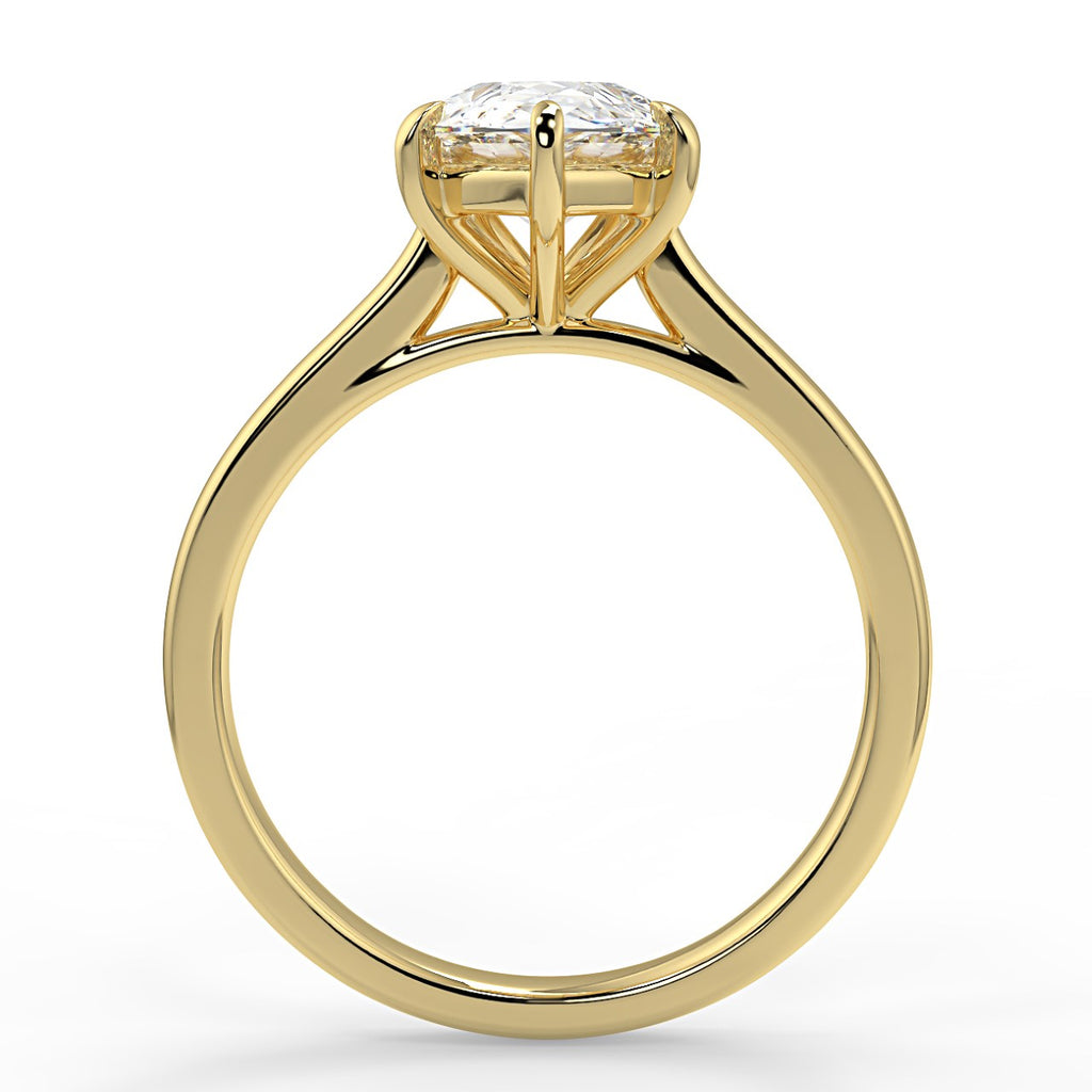 Stunning 0.81 CT Pear Moissanite Engagement Ring With Solitaire Design 2