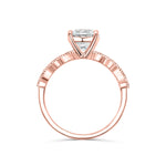Stunning 1.5 CT Round Moissanite Engagement Ring in Pave Design 3