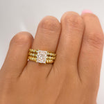 Stunning 1.5 CT Radiant Moissanite Engagement Ring in Pave Design 10