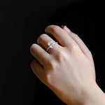 Stunning 1.0 - 2.0 CT Emerald Moissanite Engagement Ring With Hidden Halo Design 6